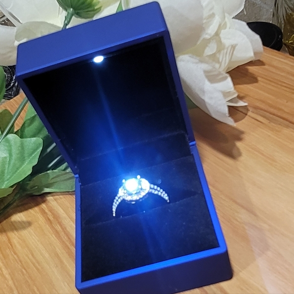 925 Sterling Silver Proposal Ring for Women,CertifiedTibetan,Engagement,Promise - Picture 8 of 8